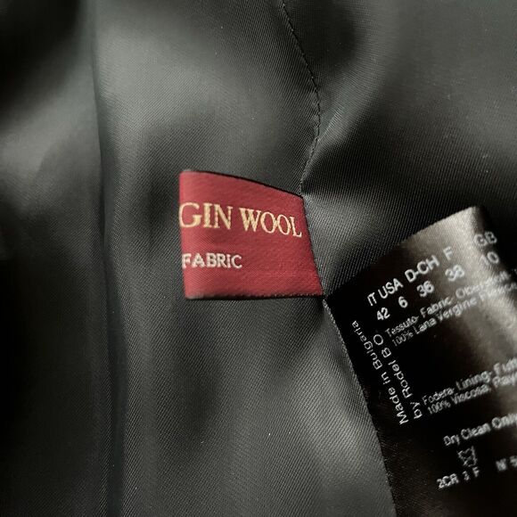 CINZIA ROCCA Women’s Wool Coat Black Size 6 High Collar - Picture 9 of 11